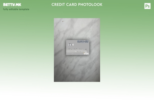 модерен стил на новозеландската банка Хартленд за виза дебитна картичка photoloo